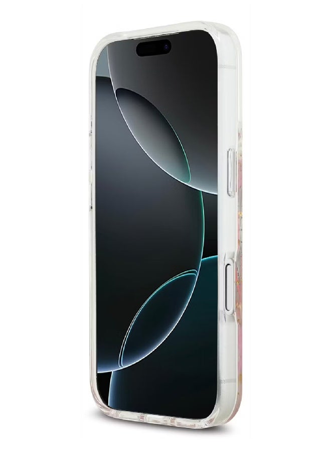 Guess MagSafe Resin Case with Flowers & Glitter Pattern for iPhone 17 Pro - Pink - Image 3